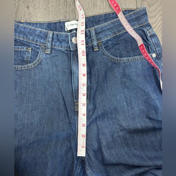 The Drop Alba Dark Indigo Wide Leg High Rise Relaxed Denim Size 29 NWT - Picture 10 of 12